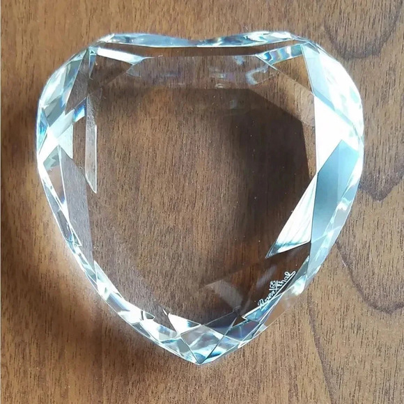 Rosenthal Heart Paper Weight, Vintage Collectibles, Crystal Heart - Picture 6 of 6